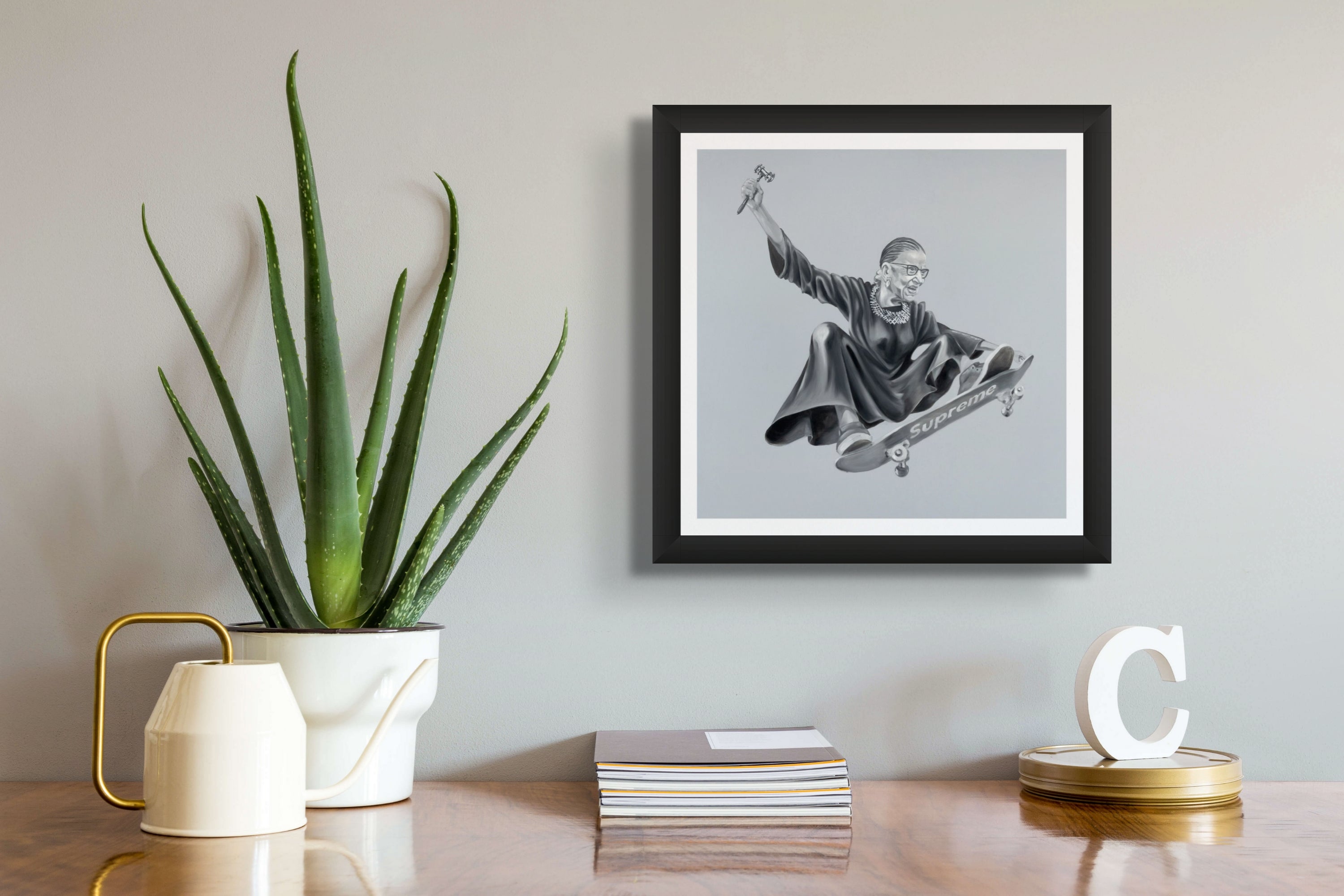 NEW SIZE // PRE-ORDER // 20" x 20" Ruth "Skater" Ginsburg LIMITED Edition Print