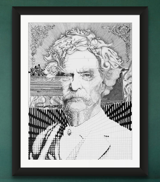 Artnwordz Mark Twain Profile Original Upcycled Atlas Sheet Pop Art Wal –  Whinycat